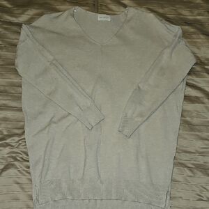 Dreamers Beige Pullover V-neck Sweater